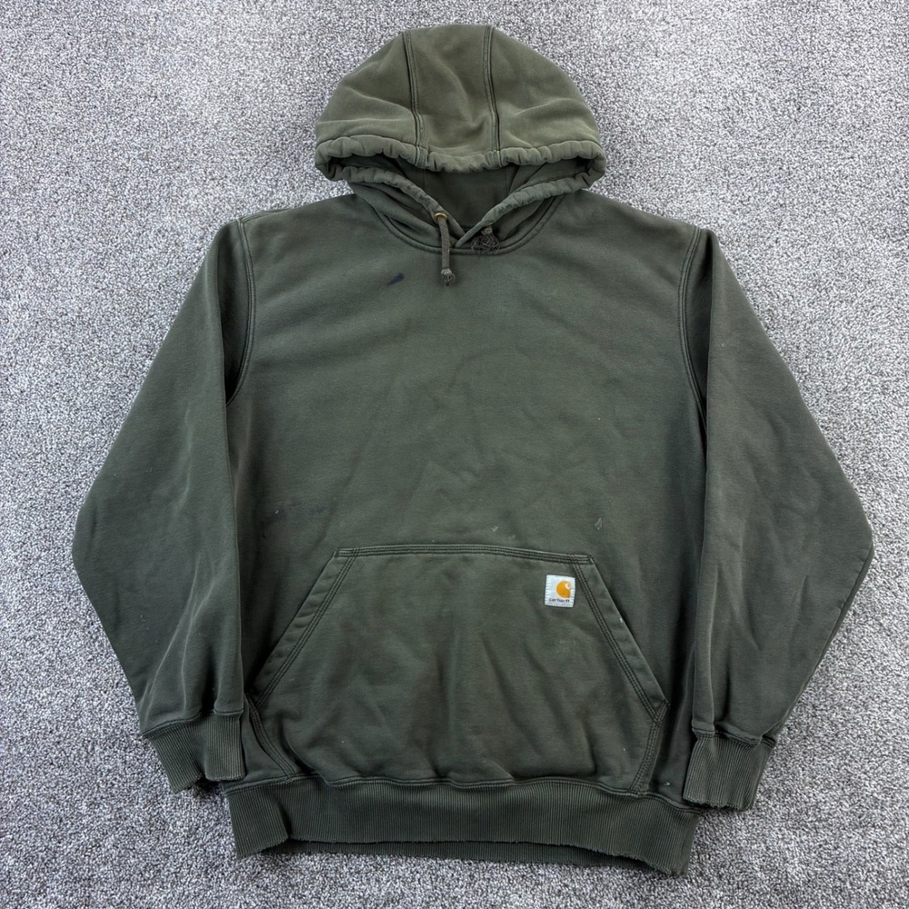 Carhartt Rain Defender Hoodie Mens Large Green Original Fit Pullover 100615 306